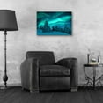 thumbnail image 4 of Epic Art 'Northern Lights In Winter Forest 2' by Epic Portfolio, Acrylic Glass Wall Art, 24"x16", 4 of 8