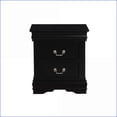 thumbnail image 3 of Louis Philippe Black Modern 2-Drawer Nightstand, 3 of 7
