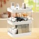 thumbnail image 4 of Organizador de mesa multiusos de 3 niveles, organizador multifunción para despensa, especias de cocina, baño, estante de sobremesa (blanco), 4 of 6