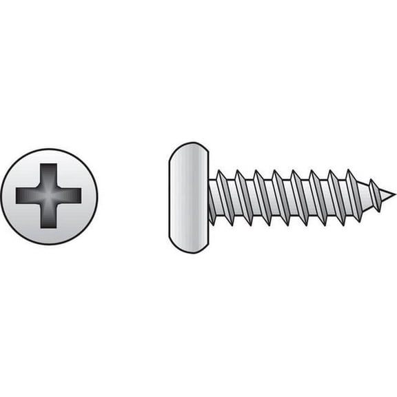 0823302 10 x 2.5 in. Pan Head Stainless Steel Sheet Metal Screws  50 per Box