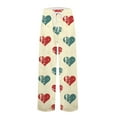 thumbnail image 6 of Men's Drawstring Pocket Cuffed Print Pants, Valentine's Day Casual Home Sleep Pants for Gift, Holiday and Cozy Wear,Complexion,L, 6 of 7