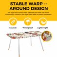 thumbnail image 4 of Christmas Table Cloths for 8 Foot Rectangle Tables, Snowman Xmas Tree Snowflake Winter Bird Poinsettia Patio Waterproof Elastic Fitted Tablecloths, Washable Rectangular Table Cover for Camping, 4 of 8