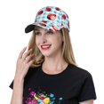 thumbnail image 5 of Pofeuu Flowers and Lady Bugs Print Adult Adjustable Embroidered Graphic Baseball Hat for Men and Women, 5 of 6