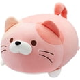 thumbnail image 1 of Cojín de peluche de animal, suave y esponjoso para gatitos, juguetes cómodos, cojines de peluche para niños, cojines realistas de animales para Navidad, 35 cm (rosa), 1 of 5