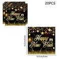 thumbnail image 3 of Eespoir 20 Pieces News Year Paper Napkins, Black And Gold Napkins, Disposable Party Napkins, For New Year Eve Celebration Holiday Tableware, 3 of 6