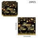 thumbnail image 3 of Servilletas de papel de Año Nuevo de 20 piezas, vajilla desechable negra y dorada para celebraciones festivas, decoraciones suaves y absorbentes para fiestas de Nochevieja y eventos, 3 of 6