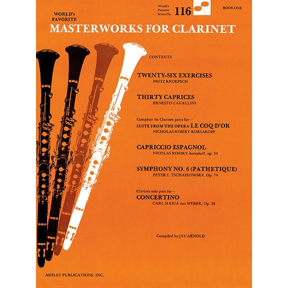 Masterworks for Clarinet Book 1 116 Worlds Favorite, (Paperback)