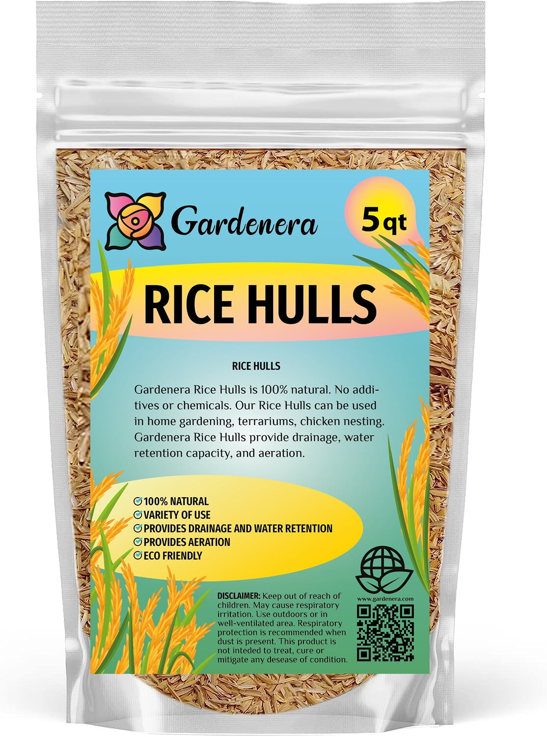 ⭐ Gardenera Rice Hulls for Potting Applications Promote Root
