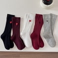 thumbnail image 4 of Lumtrix Knee High Socks For Girls Cotton School Uniform Long Socks With Cute Embroidery For Daily Wear, School Uniforms, Dance Light Gray XL, 4 of 4