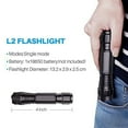 thumbnail image 3 of Zeeyh 501B Multi-Purpose Led Tactical Flashlight With Bracket Rail (White Light), 3 of 8