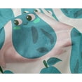thumbnail image 4 of oneOone Silk Tabby Turquoise Blue Fabric Fruits Craft Projects Decor Fabric Printed By The Yard 42 Inch Wide, 4 of 4