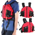 thumbnail image 4 of BIMZUC Adult Life Jacket Vest Beatle Shape High Buoyancy Equipment for Canoeing Fishing Boating Rafting Surfing Unisex Adjustable Fit Water Safety Gear Red, 4 of 9