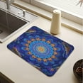 thumbnail image 5 of Dish Drying Mat Absorbent Dish Drainer Kitchen Counter 23.6x19.7inch Dish Drying Pad for Countertops Sinks Draining Racks Blue Kaleidoscopic Pattern, 5 of 9