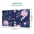 thumbnail image 3 of ZNDUO Large Rubber Mouse Pad Non-slip Desk Mat Pink Flower Vintage Texture Rubber Desk Pad Mousepad Keyboard Pad for Home Office, 15.8" x 29.5", 3 of 9