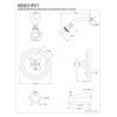 thumbnail image 5 of Kingston Brass KB3631PXT Tub and Shower Trim Only, Polished Chrome, 5 of 5