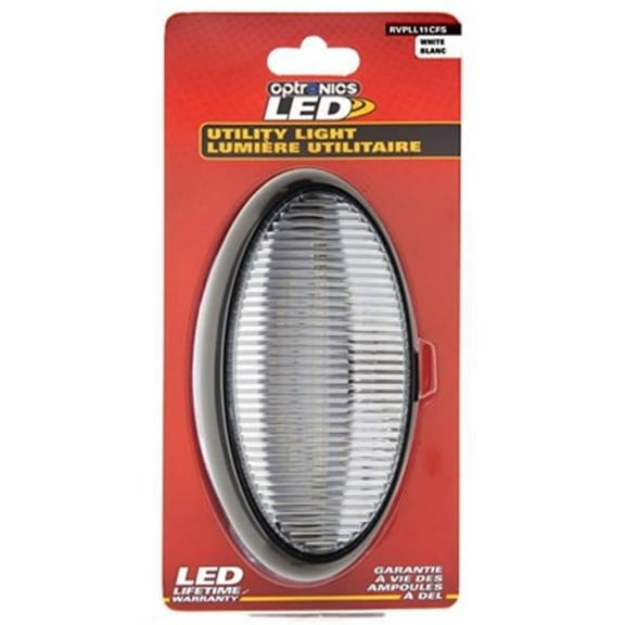 Optronics RVPLL11CFS Black & Clear Oval LED Porch Light