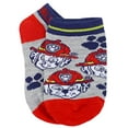 thumbnail image 2 of Nickelodeon Little Boy's PAW Patrol 5 Pack Character No Show Socks (Grey/Orange/White, Small - Kids Shoe Size 7-10), 2 of 3