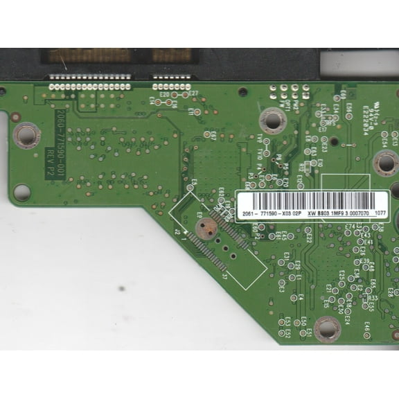 WD3200AAJS-08L7A0, 2061-771590-X03 02P, REV P2, WD SATA 3.5 PCB