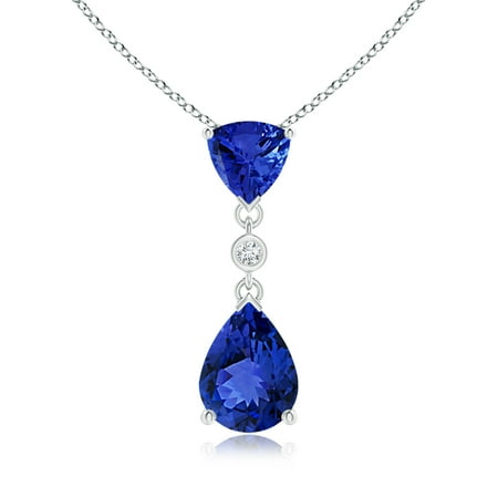 angara december birthstone pendant necklaces trillion and pear