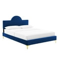 thumbnail image 2 of Modway Sunny Performance Velvet Twin Bed in Navy, 2 of 10