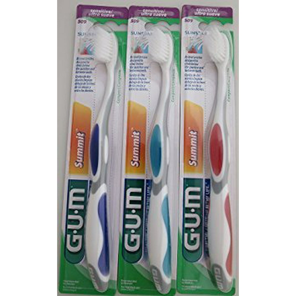 GUM 509 Summit+Toothbrush Sensitive Bristles (3 Pack)