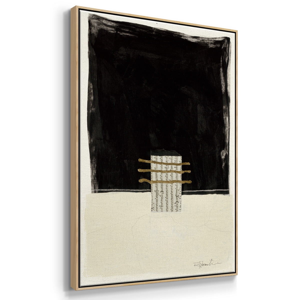 Standing Strong IV Framed Premium Gallery Wrapped Canvas - Ready to Hang - 27 x 41 - Natural Wood Floating Frame