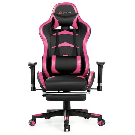 Fauteuil De Jeu Ergonomique Goplus Chaise De Bureau Inclinable Avec Repose Pieds Walmart Canada