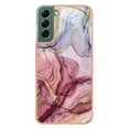 thumbnail image 3 of Designed for Samsung Galaxy S23 Marble Case, Ultra Thin Girls Women Plating Marble Designed Flexible Soft TPU IMD Marble Protective Case Cover for Samsung Galaxy S23 - Rose, 3 of 8