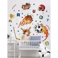 thumbnail image 3 of 3D Sports Balls Wall Decals Basketball Football Soccer Tennis Wall Stickers Boys Bedroom Kids Room Playroom Wall Decor, 3 of 7