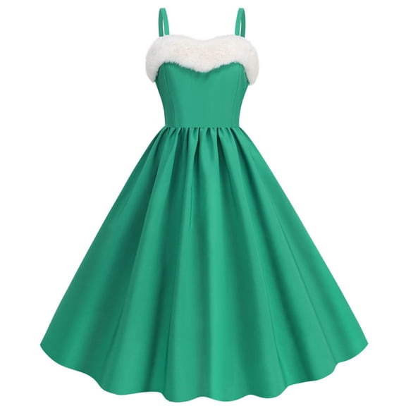 oqasdz Christmas Dresses for Women Festive Oversized Dress for Elegant Party Nightwear Gown with Glow and Strap Holiday Evening Elegant Dress