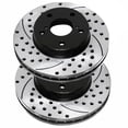 thumbnail image 2 of Front Drilled Slotted Brake Rotors Pair 2 For Lexus Pontiac Scion Toyota LR Fits select: 2013-2017 TOYOTA RAV4 XLE, 2018 TOYOTA RAV4 ADVENTURE/XLE, 2 of 8