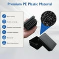 thumbnail image 3 of 4 Pack 1"x 2" Rectangular Tube End Cap Plastic Plugs, Rectangular Tubing Plug Inserts for Metal Tubing, Fences,Glide Protection from Chair Legs and Furniture,Durable Plastic Hole Plugs, Black Black, 3 of 8