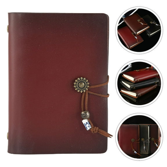 UNOMOR Unlined Journal Notebook Leather Notepad Red 1Pack