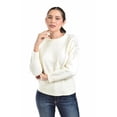 thumbnail image 1 of Sueter con bordado y pedrería en los hombros Roman Fashion / Juvenil, 4008 (Hueso) beige G, 1 of 6