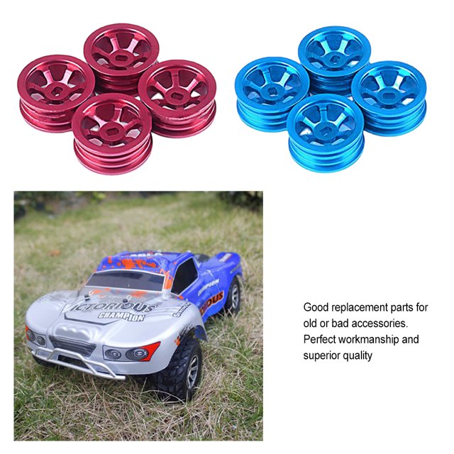Ruiboury 4pcs/set Aluminium Alloy Wheel Rim Wheel Hub Compatible With 1/28 Wltoys K969 Meta RC Car Driftl Wheel Rim RC Car Metal titanium 1Set