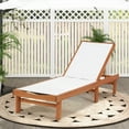 thumbnail image 4 of Gymax 2PCS Patio Wooden Chaise Lounge Chair Recliner w/ Adjustable Backrest, 4 of 9