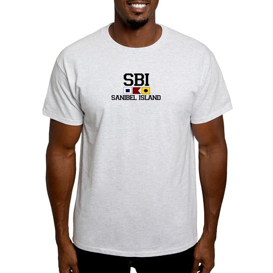 CafePress - Sanibel Island FL Nautical Design Light T Shirt - Men's Classic Cotton T-Shirts