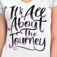 thumbnail image 2 of Hot Leathers GLC1566 Ladies White It's All About The Journey Short Sleeve V-Neck Shirt 2X-Large, 2 of 2