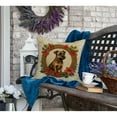 thumbnail image 4 of Border Terrier Christmas Flowers Throw Pillow 18 in x 18 in, 4 of 5