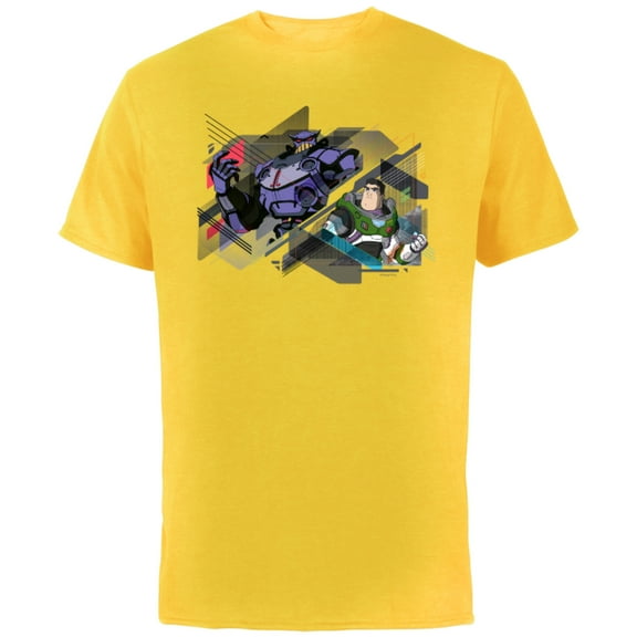 Disney and Pixar’s Lightyear and Emperor Zurg - Short Sleeve Cotton T-Shirt for Adults - Customized-Yellow