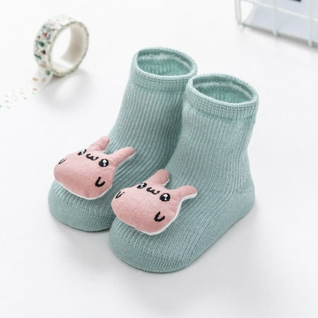 

〖TOTO〗Baby Socks Kids Infant Baby Boys Girls Breathable Cartoon Animals Anti-Slip Socks