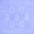 thumbnail image 1 of Ahgly Company Indoor Square Oriental Blue Traditional Area Rugs, 7' Square, 1 of 4