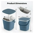 thumbnail image 5 of 3-in-1 Portable Cooler Bar Table with Bottle Opener - 4 Gallon Camping Cooler, Lift Top Cocktail Table, Outdoor Side Table for Poolside, Picnic, Black/Blue, 5 of 9