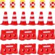 thumbnail image 3 of 36 piezas de mini conos de tráfico, mini vallas y cubos, juego de juguetes para el tráfico en carretera, juguetes de modelos de tráfico, 3 of 4