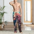 thumbnail image 2 of Gukieu Ocean Seahorse Print Men's Home Trousers, Elastic Drawstring Home Pajamas Clothing Suitable for Adult Men-Small, 2 of 6