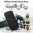 thumbnail image 6 of Dteck iPhone 13 Mini Metal case with Kickstand Screen Protector Case Sturdy Military Armor Durable Full Body Heavy Duty Shockproof Drop Tested Outdoor Case for iPhone 13 Mini (Black), 6 of 7