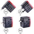 thumbnail image 4 of Adaptador de viaje universal, enchufe universal internacional con 4 USB, cargador USB 4 en 1 para EE. UU., Reino Unido, Australia, Japón, Italia, China, enchufe universal aplicable a 224, 4 of 6