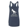 thumbnail image 2 of Wild Bobby, Unstoppable T Rex Funny, Pop Culture, Women Tri-Blend Racerback Tank Top, Vintage Navy, Large, 2 of 4