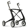 byACRE Carbon Ultralight Comfort Walker Rollator, 18.5" Seat Width, Black Frame, Supports up to 285lbs