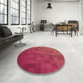 thumbnail image 4 of Ahgly Company Machine Washable Indoor Round Transitional Red Area Rugs, 8' Round, 4 of 7
